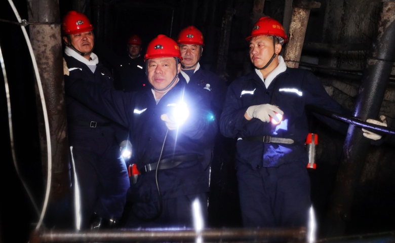 張秉德到新陸礦調研檢查工作